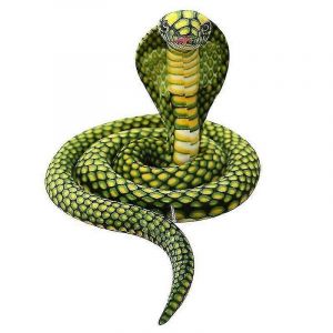 Poupée serpent cobra géante en peluche, jouet serpent mamba-vert - Neuf