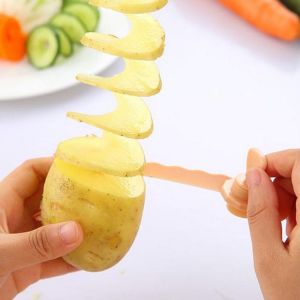 Pcs. Coupe-Légumes Manuel Pour Pommes De Terre Carottes Cont. Rose - Neuf