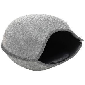Niche Pour Chat Confortable Et Respirante - Nid En Feutre Multifonction Pour L'int&eacute;rieur Et L'ext&eacute;rieur, Lavable Et Pliable, Gris Clair, 44 X 38 X 25 Cm - Neuf