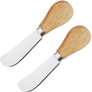 Oayew-2 Pcs Mignon Debout Couteau &Agrave; Beurre, Couteaux &Agrave; Beurre De Fromage &Agrave; La Cr&egrave;me Multifonctionnels,&Eacute;pandeur De Fromage En Acier Inoxydable,Confiture De Beurre De Cacahu&egrave;te Couteau &Agrave; Tartiner - Neuf