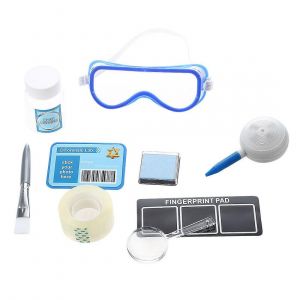Fingerprint Set Detective Exp&eacute;rimente Jouet Avec Des Tampons Encreurs Loupe Brosse - Neuf