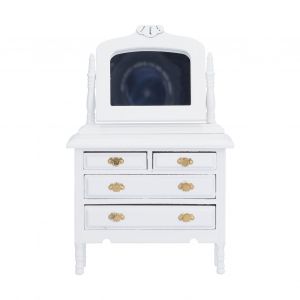 Coiffeuse Miniature Pour Maison De Poupee, Avec Miroir, A Monter Soi-Meme - Neuf