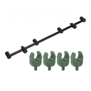 Canne &agrave; p&ecirc;che,support de pod,canne &agrave; p&ecirc;che en alliage d'aluminium,support de pod,support de barre transversale,mat&eacute;riel (4 t&ecirc;tes,support de 45 cm,4 t&ecirc;tes) - Neuf