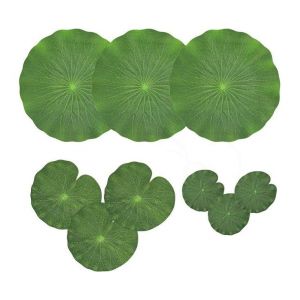 Feuilles De Lotus Flottantes Réalistes En Mousse ¿ Nénuphars Verts Pour Bassins, Aquariums Et Événements ¿ Mousse Eva Durable, Facile À Nettoyer, Différentes Tailles - Neuf