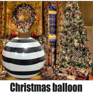 Boule gonflable de No&euml;l de No&euml;l, ballon de jouet gonflable de d&eacute;corations ext&eacute;rieures gonflables de No&euml;l sans lumi&egrave;re - Neuf