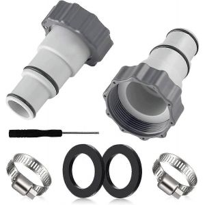 2 Adaptateur de tuyau de piscine de rechange pour pompe Intex A,raccord pour tuyau de 32 mm et 38 mm - Neuf