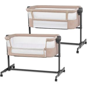 Subzonal-Kinderkraft Nestee Up 2 Lit B&eacute;b&eacute; Cododo, Lit Bebe Avec Matelas De La Naissance, R&eacute;glage De La Hauteur, Facile Adapter Au Lit Du Parent, Pieds R&eacute;glables, Beige - Neuf