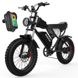 Vélo Électrique Ridstar Q20 1000w Moteurs 20ah Batteries 48km/H 20 Pouces Gros Pneus Noir - Neuf