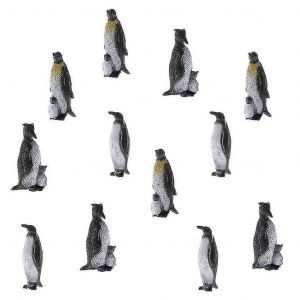 Lot de 12 figurines de pingouins en plastique, animaux marins, jouets éducatifs - Neuf