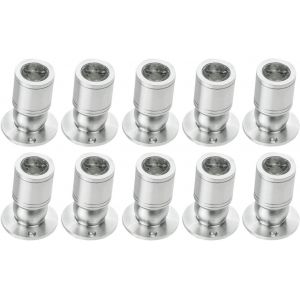Perhanup Mini Spot À Led Mini Spot Encastré Encastrable Au Plafond 1w Avec Pilote 100-265v Ac Pour Maison/Armoire À Vin/Armoire À Bijoux/Salon/Placard, 10pcs[Classe Énergétique A+] - Neuf