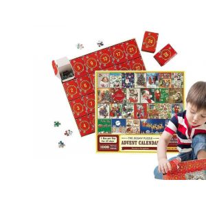 Puzzle Calendrier de l'Avent de No&euml;l 1000 pi&egrave;ces Compte &agrave; rebours jusqu'&agrave; No&euml;l avec 25 sections quotidiennes - Neuf