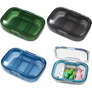 Tianyi-Boîte À Pilules 3 Pièces Avec 3 Compartiments - Organisateur De Médicaments Pour Voyage Et Excursions - Convient Pour Les Affaires Et Le Quotidien - Neuf