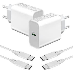 2Pack 25W Chargeur Usb C Et Cable Pour Samsung Galaxy A55 5G/A25 5G/A16 5G S25 S24 S22 S21 Plus Ultra/S23 Fe,A54 A53 A15 A52 A52S A34 A14 A33 A23 A13 A05S Charge Rapide Type C Prise Secteur Mural - Neuf