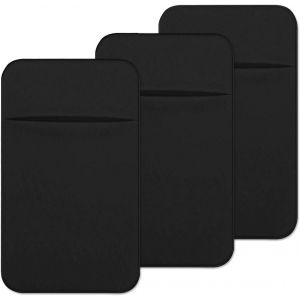 3 Pack Titulaire de la Carte de t&eacute;l&eacute;phone Portable avec Autocollant adh&eacute;sif pour Le Dos du t&eacute;l&eacute;phone, &eacute;tuis de Carte en Tissu Extensible ID Carte de cr&eacute;dit b&acirc;ton de Poche sur Le Portefeuille - Neuf