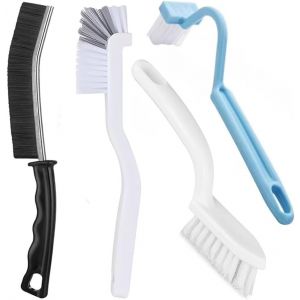 LORANKA-Lot de brosses &agrave; joints - Brosse de nettoyage d'angle &agrave; poils durs - Brosse de nettoyage pour bords de WC - Brosse de nettoyage en profondeur pour salle de bain, maison, salle de bain, douche - Neuf
