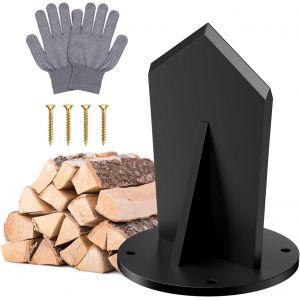 MEVRONISSHOP-Fendeuse &agrave; bois manuelle, fendeuse &agrave; bois robuste en acier au carbone, outil de fendage du bois Wood Splitter avec gants pour l'ext&eacute;rieur et l'int&eacute;rieur - Neuf