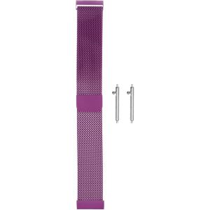 Eryi-Bracelet De Montre En Acier Inoxydable En Maille 18 Mm À Dégagement Rapide Avec Fermoir Magnétique Pour Hommes Et Femmes, Violet. - Neuf