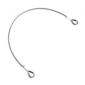 Cable de securite en acier de 1 m/3,28 pi, double boucle, capacite de charge de 25 kN, pour l'escalade et l'atterrissage - Neuf