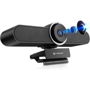 Webcam 4K Pour Salle De Conférence - Webcam Avec Microphone Et Haut-Parleur - Caméra Vidéo D'Ordinateur - Grand Angle Ai Auto Framing - Double Microphone - Fonctionne Avec Zoom, Pc - Neuf