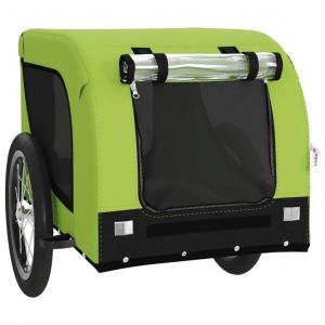 Remorque Chariot Transport De V&eacute;lo Pour Animaux De Compagnie Vert Helloshop26 02_0044294 - Neuf