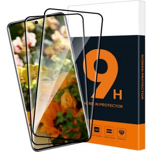 CAUC-Lot de 2 films de protection d'&eacute;cran en verre blind&eacute; pour Xiaomi Redmi Note 14 Pro 5G - Bords ronds 3D - Duret&eacute; 9H - Pas de bulles - Sensitive Touch - Transparent HD - Film de protection - Neuf