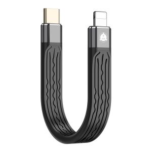 JGD-C&acirc;ble USB C Court 13.15cm, 20W USB C M&acirc;le Vers L 480Mbps Charge Rapide Transfert de Donn&eacute;es C&acirc;ble Souple FPC Mini Cable USB C pour T&eacute;l&eacute;phone Portable Smartphone Tablette Appareil - Neuf