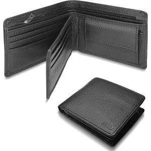 GOTHICANA BY EMPPortefeuille À Deux Volets En Cuir De Qualité Supérieure, 12 Emplacements Pour Cartes, Blocage Rfid, Noir, Standard, Contemporain - Neuf