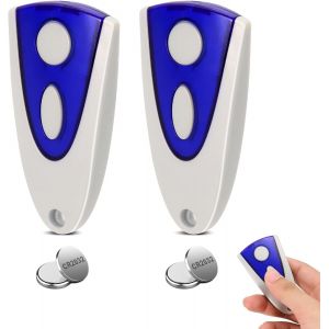 MEVRONISSHOP-2PCS 433,92MHz Télécommande Portail pour Novofer-m Novotron 502 MAX43-2, 512 MIX43-2, 522/524 Design, 2 Canaux, avec Piles, Télécommande de Porte de Garage - Neuf