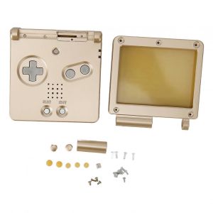 Coque De Console De Jeu Pour Gba Sp Pièces Complètes De Remplacement Boîtier De Boîtier Avec Boutons Pour Gameboy Advance Sp Gold - Neuf