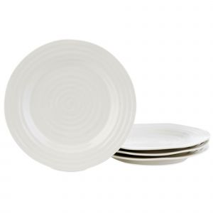 Blanc Assiettes À Dîner Ensemble De 4 | 11 Pouces De Porcelaine Dîner, Pâtes, Hors-D'oeuvre Plaques | Lave-Vaisselle & Micro-Ondes - Neuf