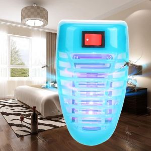 HJLIAN Lampe anti-moustiques LED bleue 4 W, 110-240 V (prise americaine) - Neuf