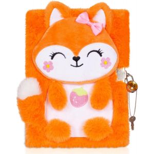 Cahier De Renard En Peluche Pour Enfants,160 Pages,Journal Secret,Cadeau D'anniversaire De Noël Pour Enfants - Neuf