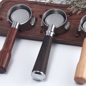 Porte-filtre universel sans fond de 58 mm pour machine à café à deux oreilles-Bois de santal violet de type A - Neuf