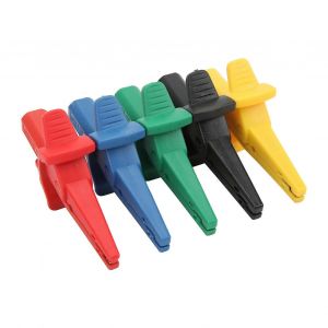 5Pcs / Set Batterie Clip de Test Électrique 10A 600V ?1000V Multicolore Portable Sécurité 4mm Banana Jack Clamp A-B - Neuf
