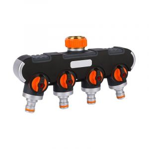 raccord de tuyau, tuyau splitter avec l'interrupteur de commande 4 voies ou 1-de façon simultanée d'arrosage. - Neuf