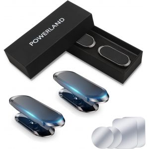 CMJAAGUR-Support T&eacute;l&eacute;phone Voiture Magn&eacute;tique, Porte T&eacute;l&eacute;phone Voiture Aimant&eacute; Rotation 360&deg; Attache Smartphone Aimants Forts Compatible Avec Iphone/Samsung Galaxy[2 Pi&egrave;ces Boite Cadeau][M2067] - Neuf