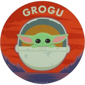 NSIECD-Baby Yoda Star Wars Tapis de Souris Rond avec Design Exclusif Grogu The Mandalorian, Tapis Souris Enfant en Fibre Extrafine, Lavable &agrave; la Main et Antid&eacute;rapant, Disney Star Wars Cadeaux Fans - Neuf