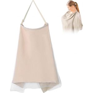 Couverture D'allaitement Pour B&eacute;b&eacute;,Couverture D'allaitement,Intimit&eacute; Respirante,Avec Pneu Rigide Et Sangle R&eacute;glable,Couverture De Soins Multi-Usages Pour Les Mamans (Kaki) - Neuf