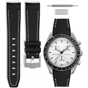 Kal-Bracelet De Montre Caoutchouc Compatible Avec Omega X Swatch Moonswatch 20mm - Neuf