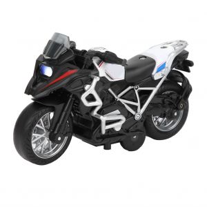 Modele de moto a traction en alliage 1:14 pour enfants, jouet leger et musical, blanc - Neuf