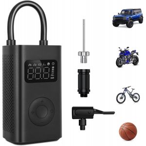 Mi Mijia Air Pump 2,Compresseur Electrique Portable, Lampe Torche Intégrée, Affichage Précis du Niveau de Batterie, Gonfle sous Tous Les Angles - Neuf