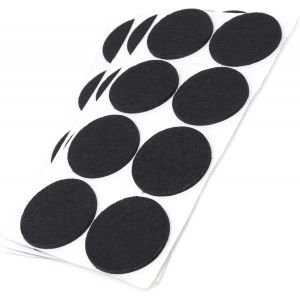 24 x Patins en Feutre/Noirs/Ø 50 mm/Rond/épaisseur 3,5 mm/Patins glisseurs Auto-adhésifs de qualité optimale - Neuf