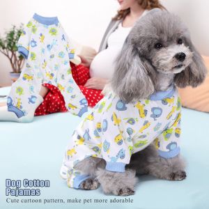 Hjlian Pyjama Pour Chien, Chiot, Chat, Combinaison, Petit Animal De Compagnie, Vetements En Coton, Costume Pour La Maison (L) - Neuf