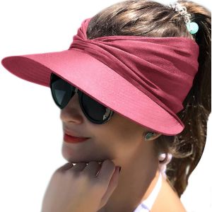 Kalanka-Casquette Visière Chapeau Pare Soleil Femme - Large Bord - Protection Uv Upf 50+ Chapeau De Plage Pliable - Séchage Rapide - Protection Solaire - Casquette De Sport De Plage - Neuf