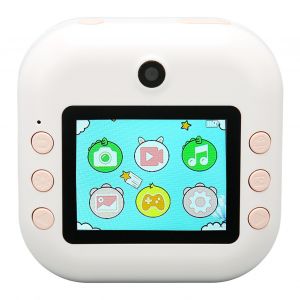 appareil photo numerique a impression instantanee pour enfants, ecran IPS 2,4 pouces, video 48 MP 1080p, zoom numerique 8x, impression thermique, blanc - Neuf