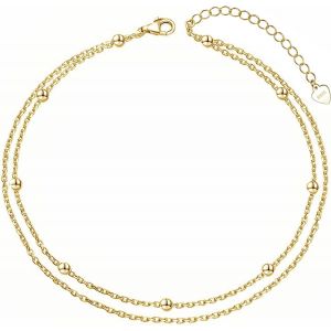 Kal-Chaîne De Cheville En Argent Sterling 925 Pour Femme - Flexible - Réglable - Pour L'été - Neuf