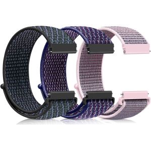 Kal-Bracelet De Montre En Nylon 16mm 18mm 19mm 20mm 22mm, Bracelet De Sport Réglable À Libération Rapide Pour Homme Femme, Tissu Souple Respirant Montre Bracelet - Neuf