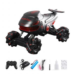 Remote Control Drift Car 4x4 Stunt Car Toy Model Play Vehicle Car LED Rotating Offroad Car Toy Children Electronic Gift-Poignée et montre rouges - Neuf