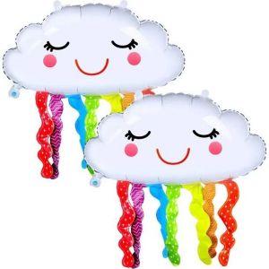 6 X Arc-En-Ciel Un Nuage En Forme De Ballons Feuille Arc-En-Ciel De Nuage De Feuille De Mylar Ballons - Neuf