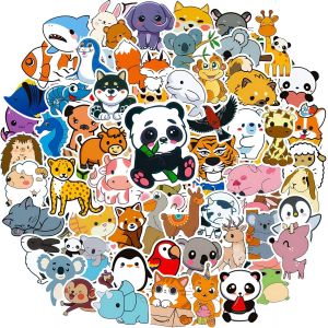 Autocollant Enfant 100 Pcs Stickers Animaux,Autocollant Kawaii Animaux,Vinyle Autocollant Imperm&eacute;able,Gommettes Enfants 3 4 5 Ans,Stickers Pour Scrapbooking Ordinateur Portable Journal Gourde Etc - Neuf